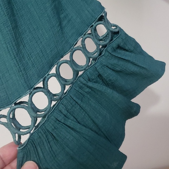 NWT Boho Tiered Hippie Dress Deep Green - Picture 9 of 9